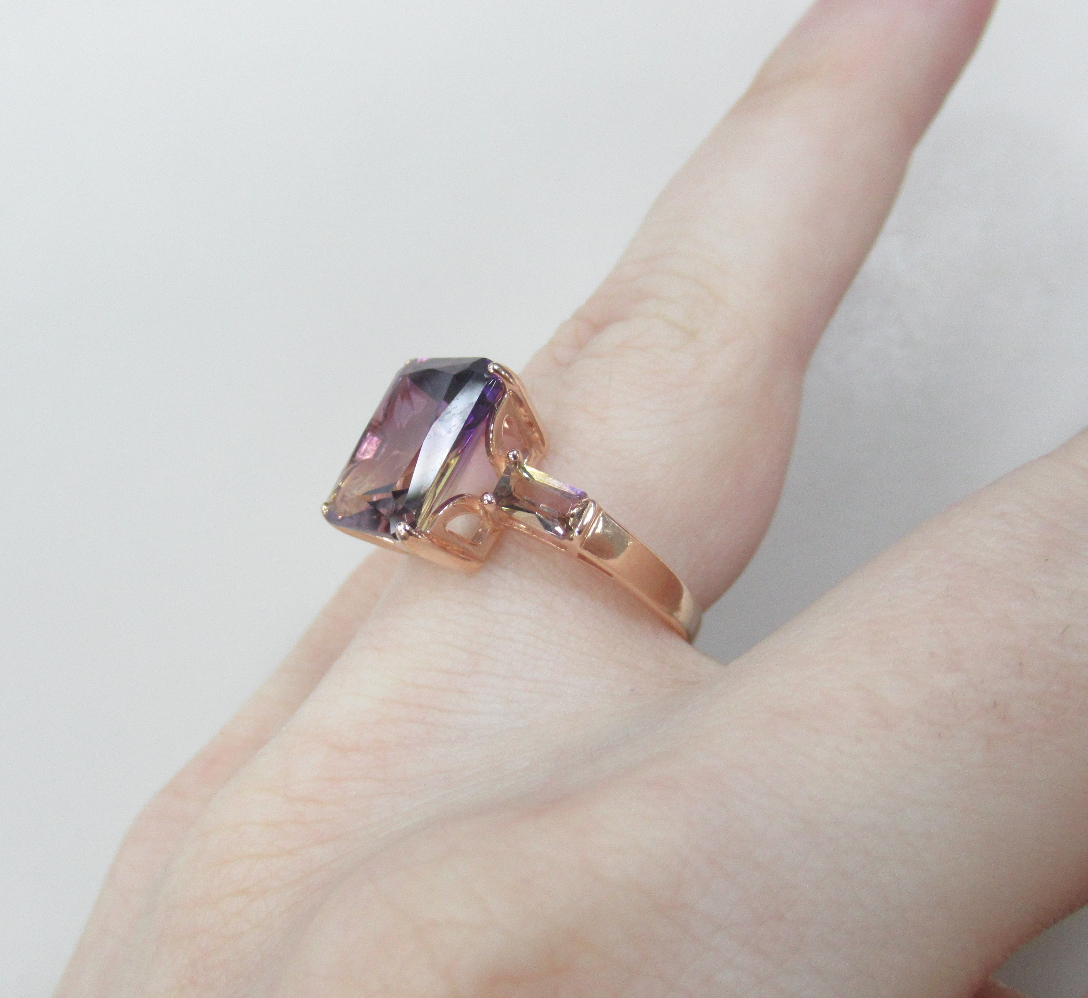 Серебряное кольцо с аметринами